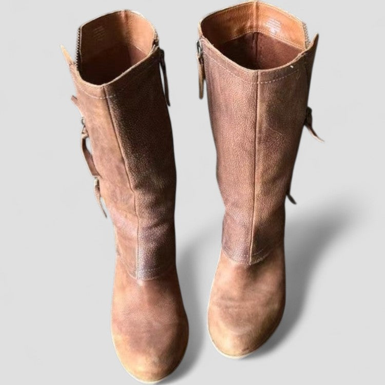 Lisette - Women's Winter Cowgirl Boots with Warm Lining and Heel
