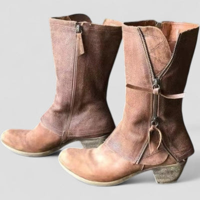 Lisette - Women's Winter Cowgirl Boots with Warm Lining and Heel
