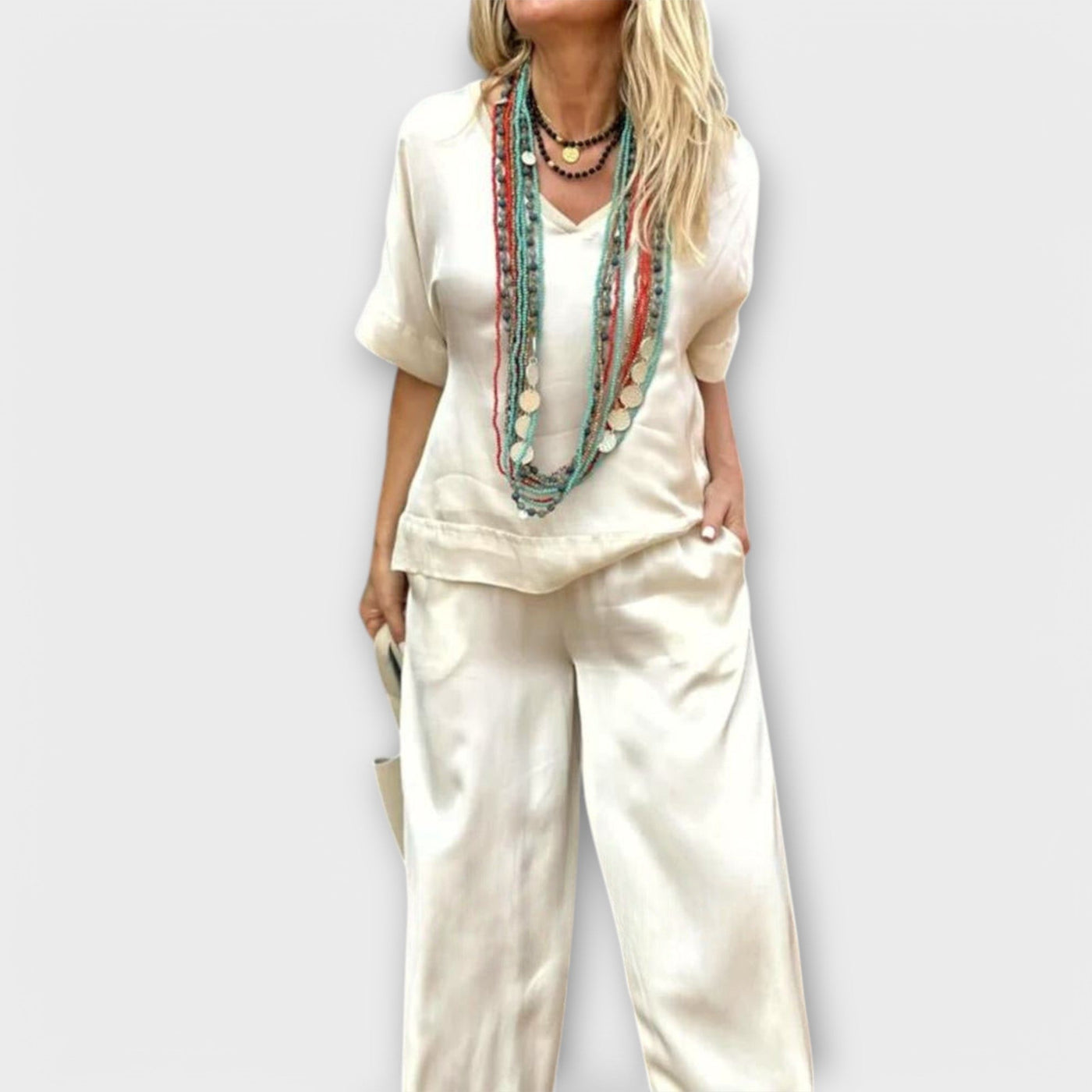 Leslie - Complete Blouse and Pants Hazel Elysian Elegance