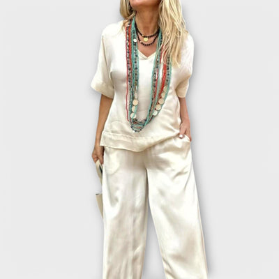 Leslie - Complete Blouse and Pants Hazel Elysian Elegance