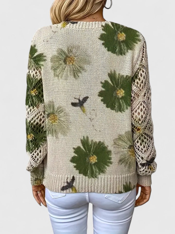 Sadie - ELEGANT SWEATER WITH FLORAL PATTERN