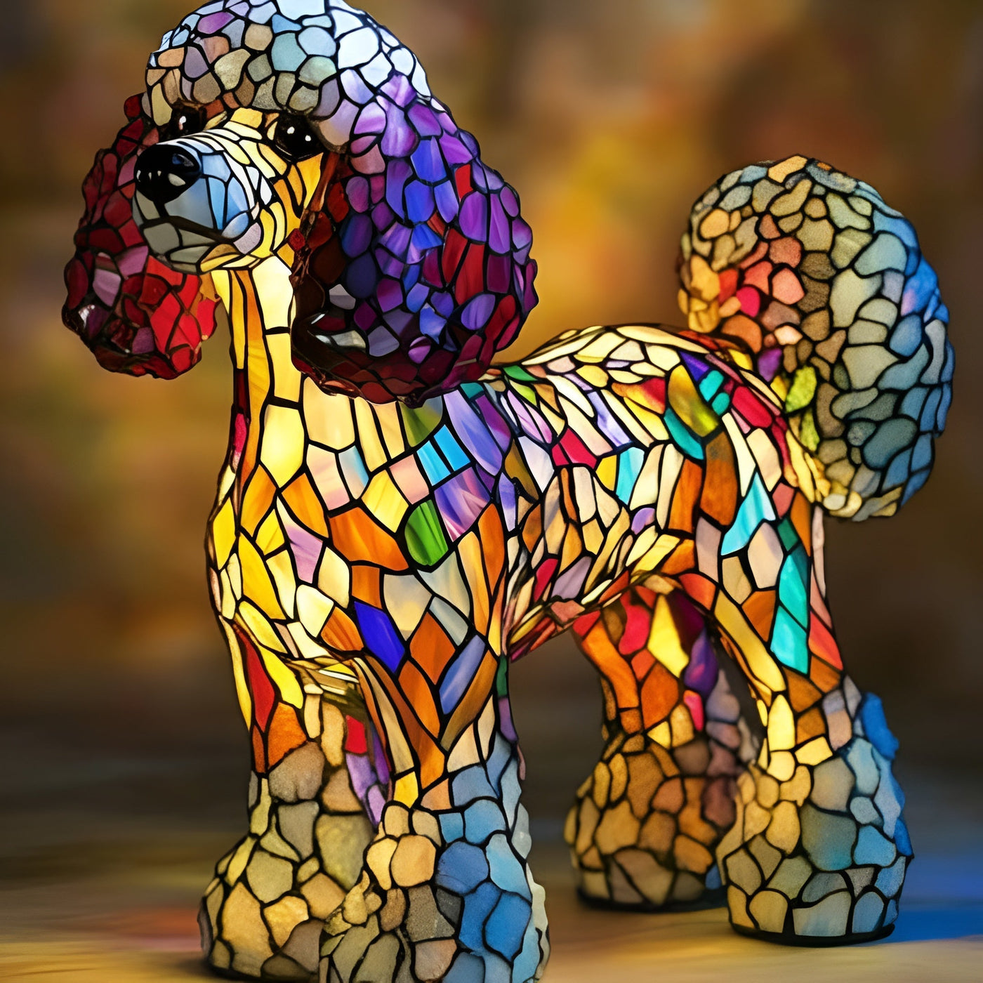 Gigi - Magisk dog lamp in colored glass
