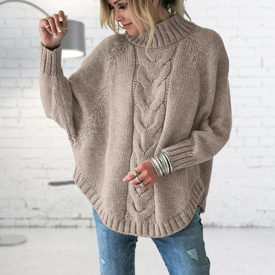 Elysian - Knit Sweater with Cable Pattern
