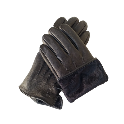 Henry - Deer Pattern Goatskin Winter Gloves for Men