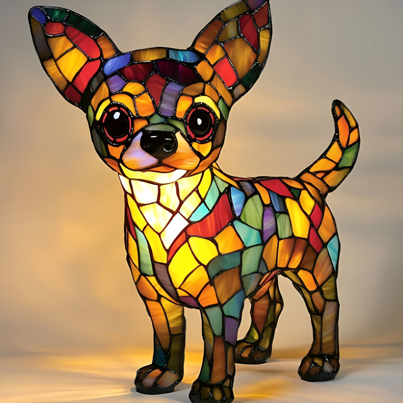 Choupette - Magisk dog lamp in colored glass