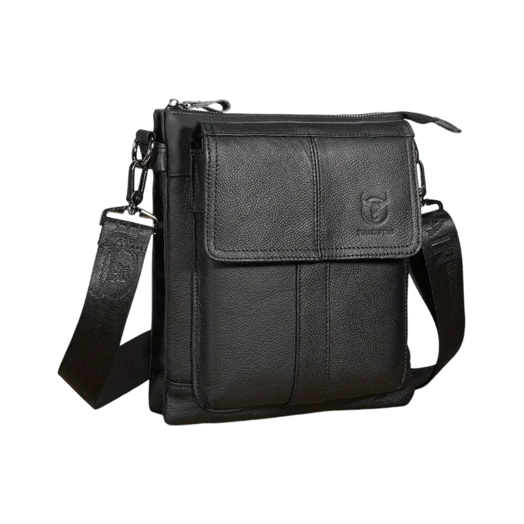 Colton - Slim Leather Crossbody with Flap Pocket Design
