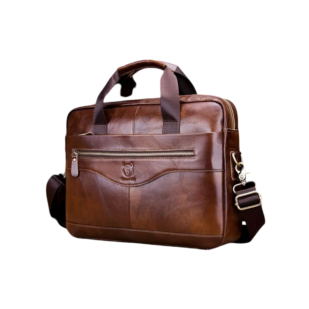 Anthony - Modern Leather Briefcase - Crossbody Bag