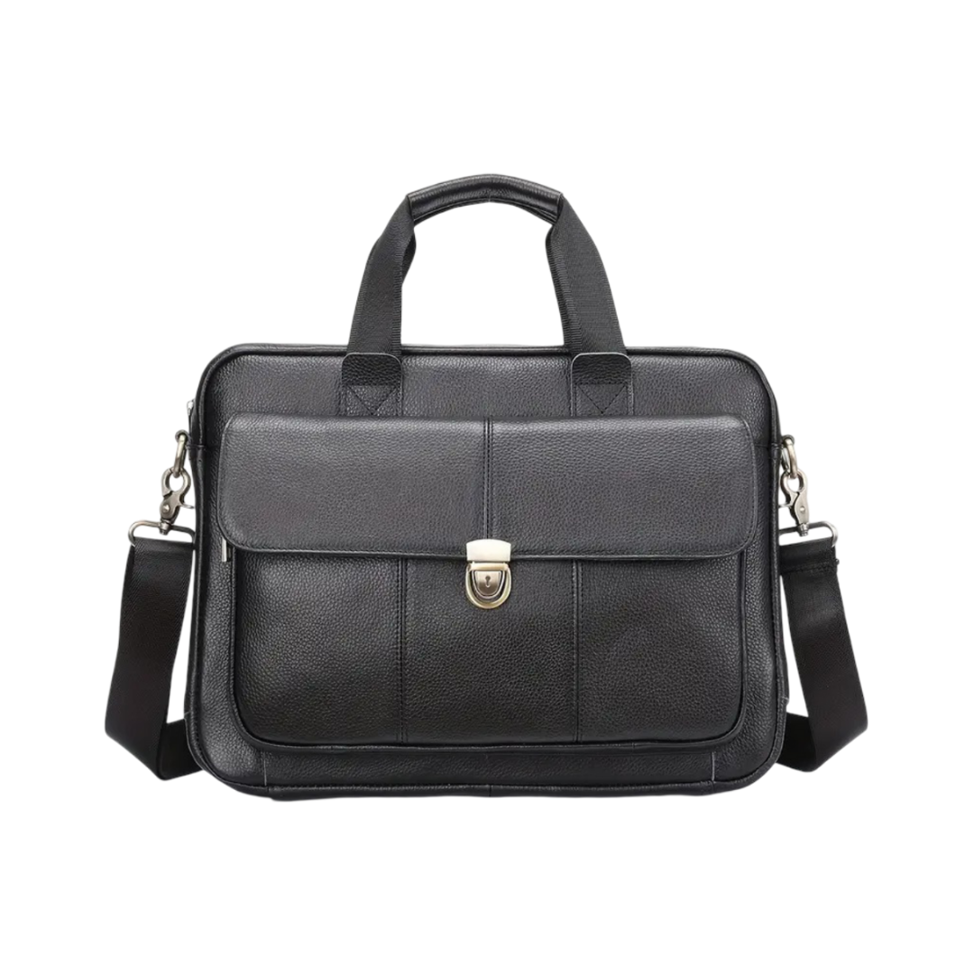 Wyatt - Heritage Leather Briefcase with Secure Lock Flap