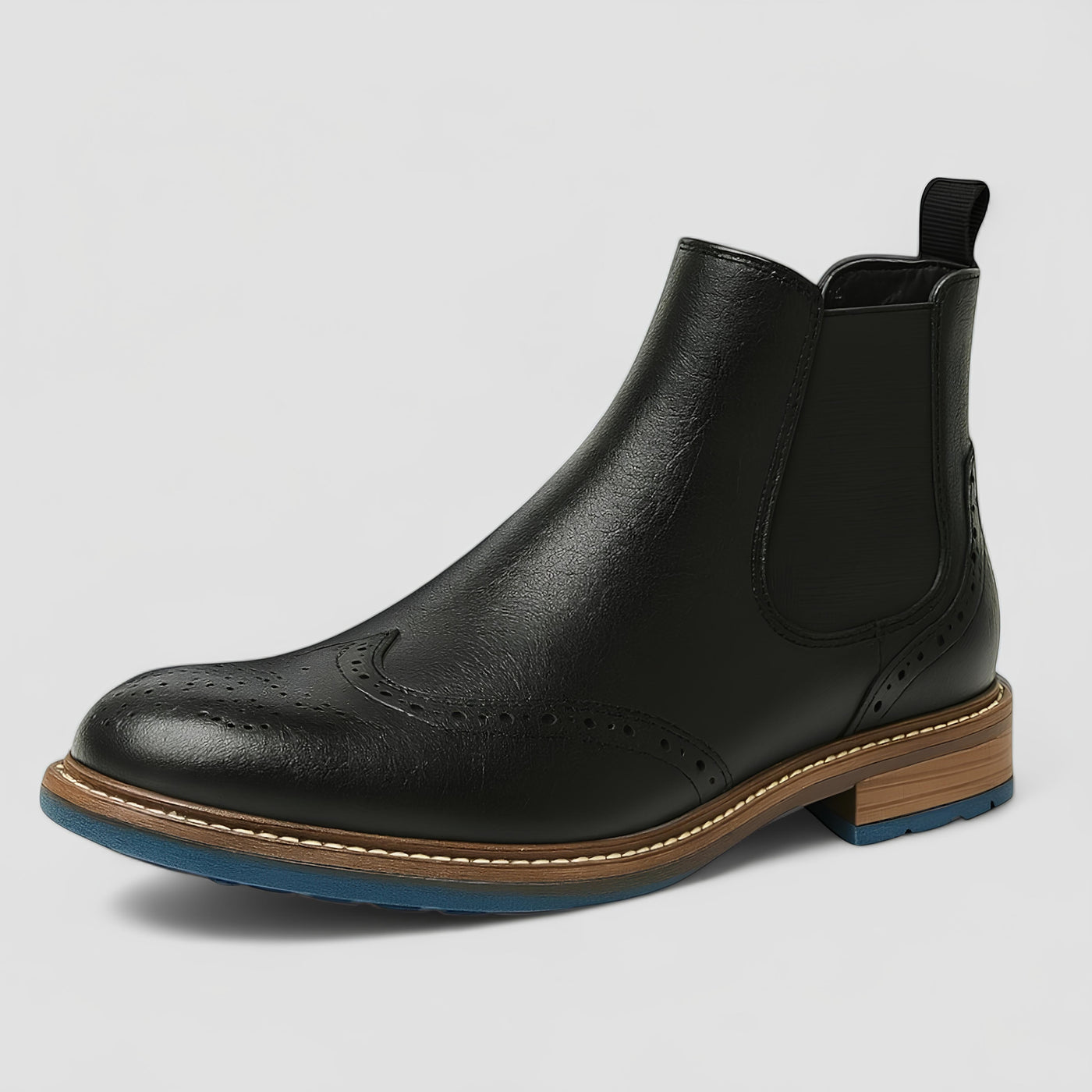 Juan - Brogue Chelsea Boot with Blue Ridge Sole Nº78