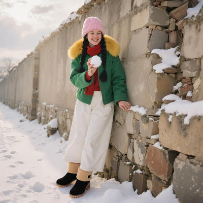Izzy - Fur Lined Slip on Warm Boots