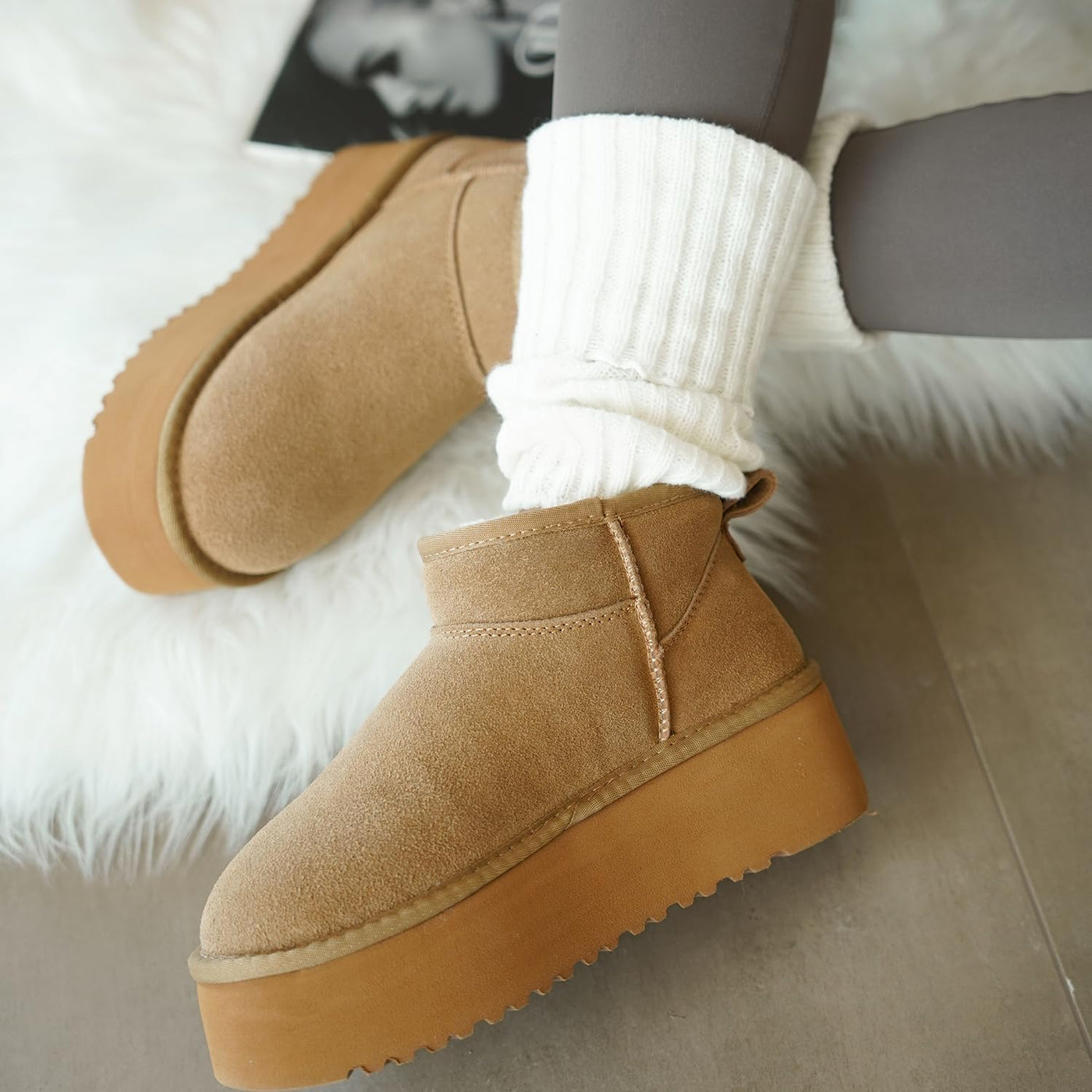 Huggy - Anti-Slip Memory Foam Insole Ankle Boots