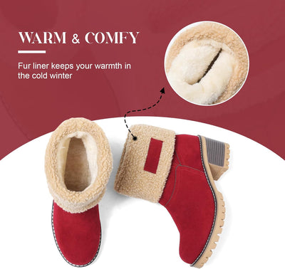 Izzy - Fur Lined Slip on Warm Boots