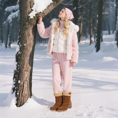 Izzy - Fur Lined Slip on Warm Boots