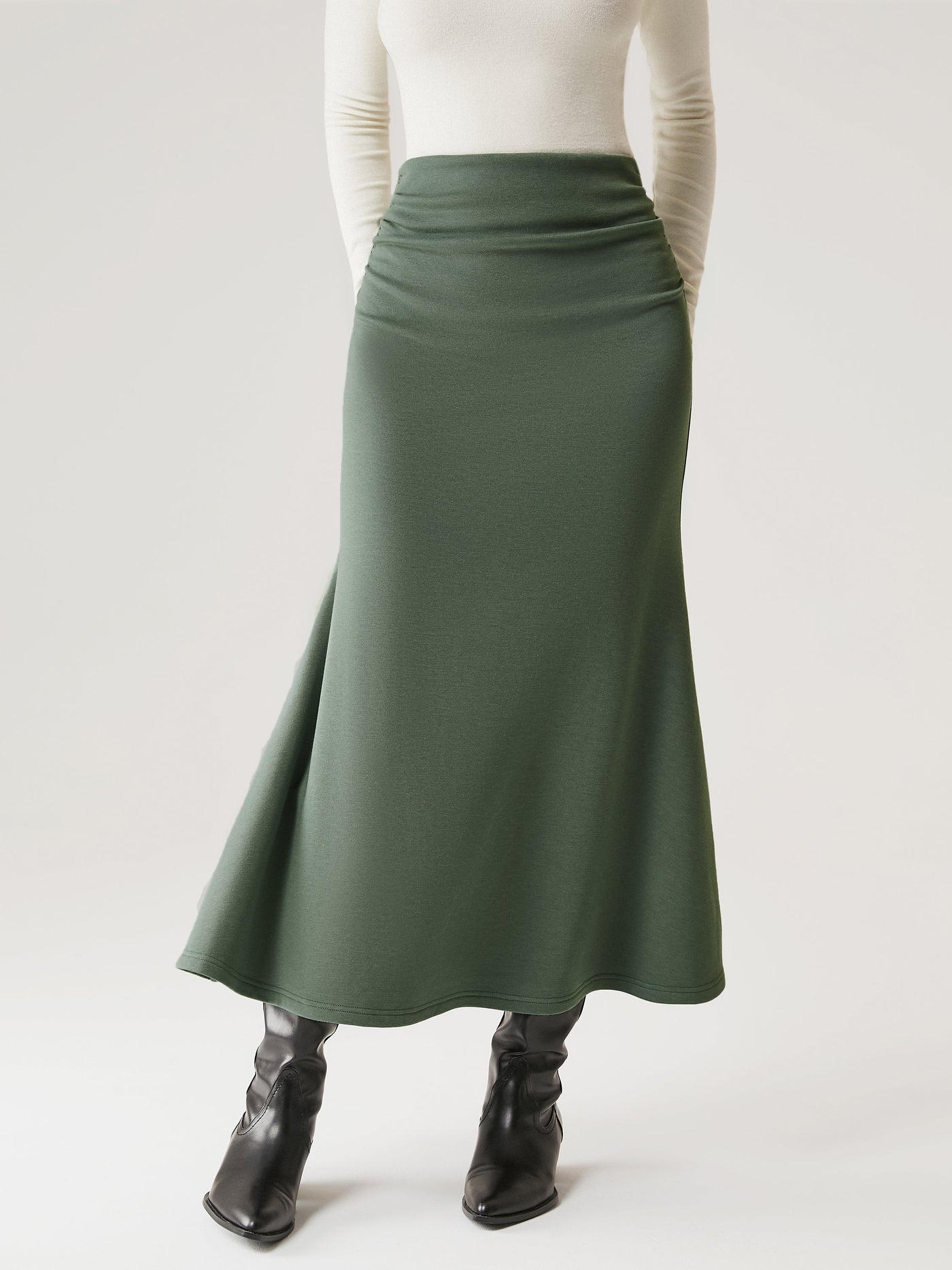 Orelie Maxi Skirt - ELEGANT LONG SKIRT WITH FLOWY SILHOUETTE