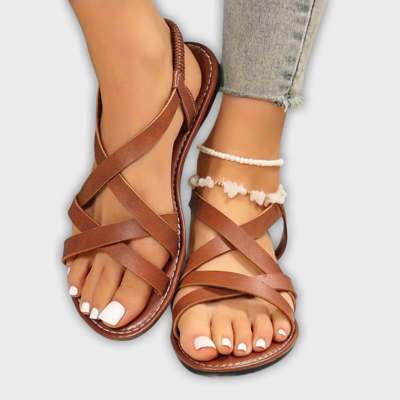 Deborah - Women's Sandals with Light Cross Straps