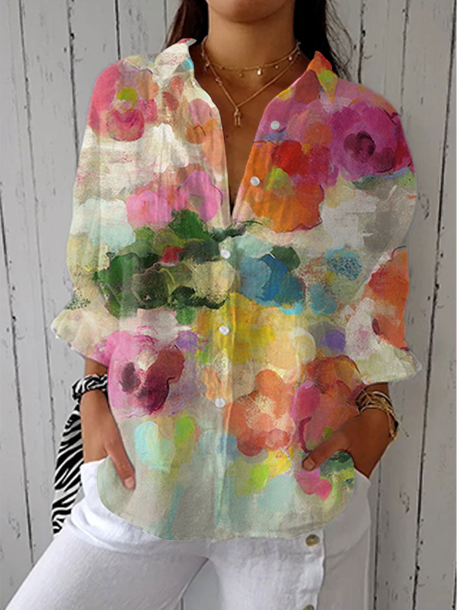 Elara - Watercolor Dreams Blouse