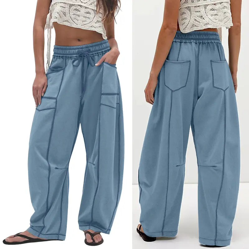 Orlaina - Relaxed Fit Wide Leg Pants