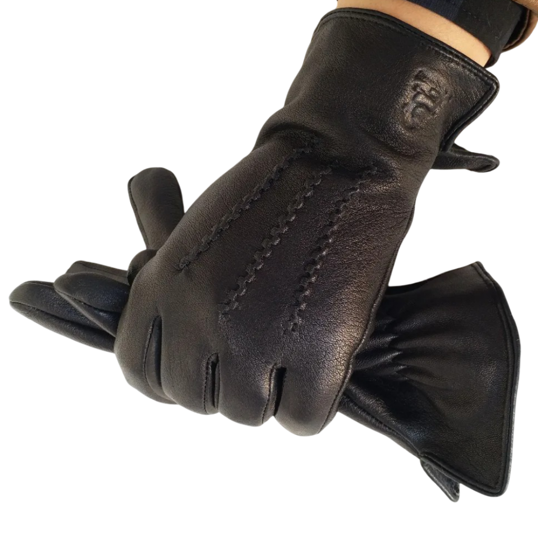 Henry - Deer Pattern Goatskin Winter Gloves for Men