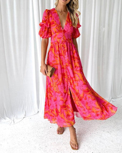 Alva™ - Maxi Dress with Balloon Sleeves