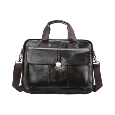 Wyatt - Heritage Leather Briefcase with Secure Lock Flap