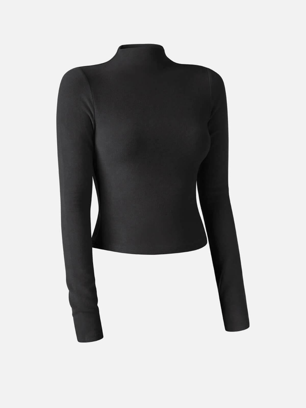 Solenne - STYLISH CROP TOP WITH MOCK NECK DESIGN