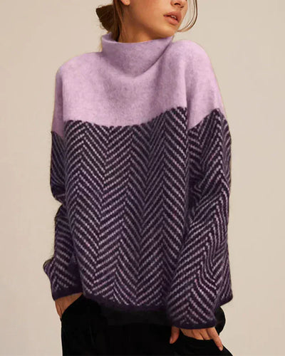 MALENE - HIGH-NECK COTTON SWEATER
