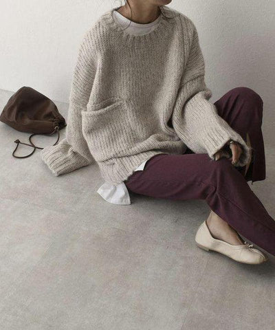 Callie - OVERSIZED SWEATER WITH FRONT POCKET