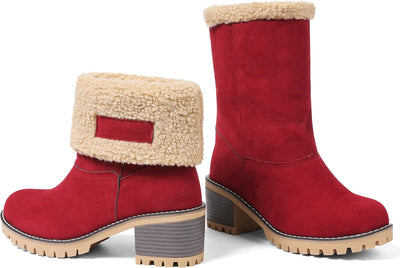 Izzy - Fur Lined Slip on Warm Boots