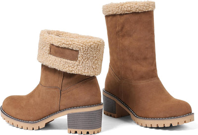 Izzy - Fur Lined Slip on Warm Boots