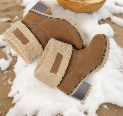 Izzy - Fur Lined Slip on Warm Boots