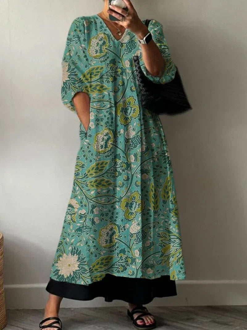 Glace - Elegant Print Dress