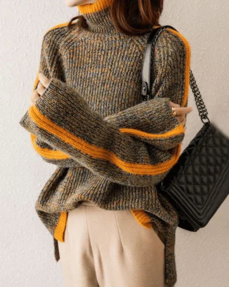 AMEI - FASHIONABLE SWEATER WITH A COLLAR