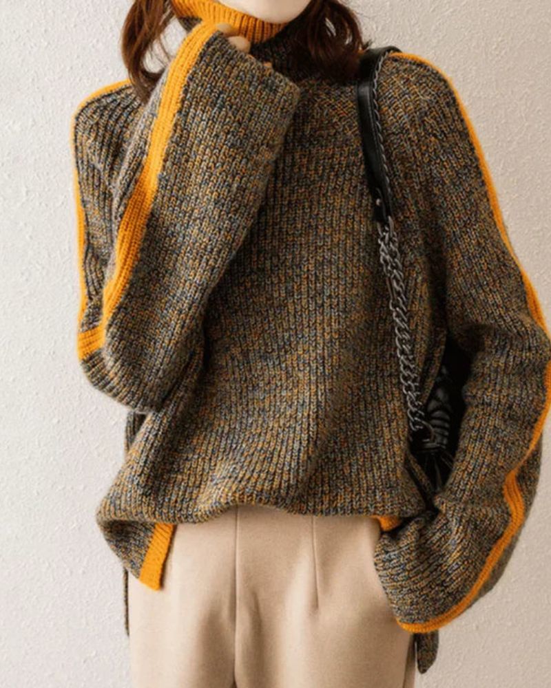 AMEI - FASHIONABLE SWEATER WITH A COLLAR