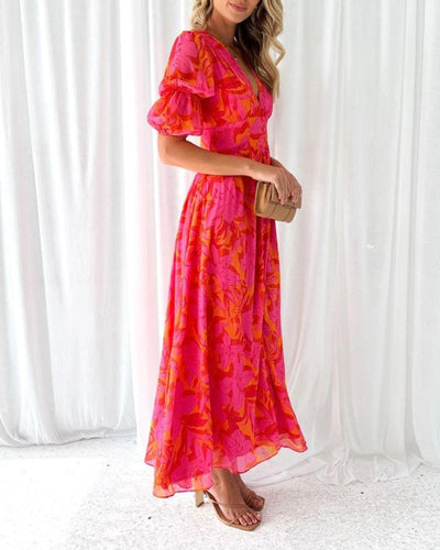 Alva™ - Maxi Dress with Balloon Sleeves