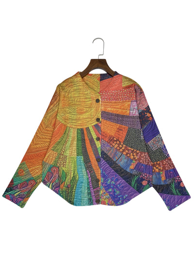 Lyra – VIBRANT 3D RAINBOW FLORAL CARDIGAN