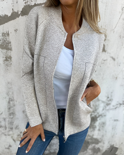 SYLVE - Bomber Jacket with Zipper