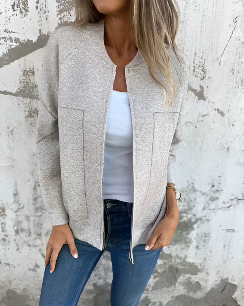 SYLVE - Bomber Jacket with Zipper