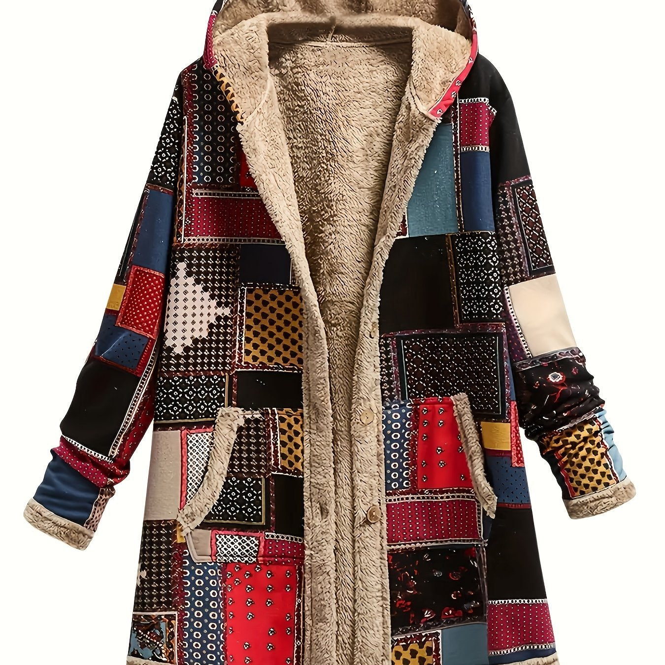 Arwen – PLUSH PRINTED HOODED JACKET