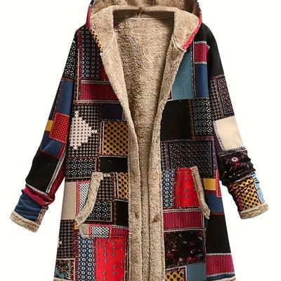 Arwen – PLUSH PRINTED HOODED JACKET