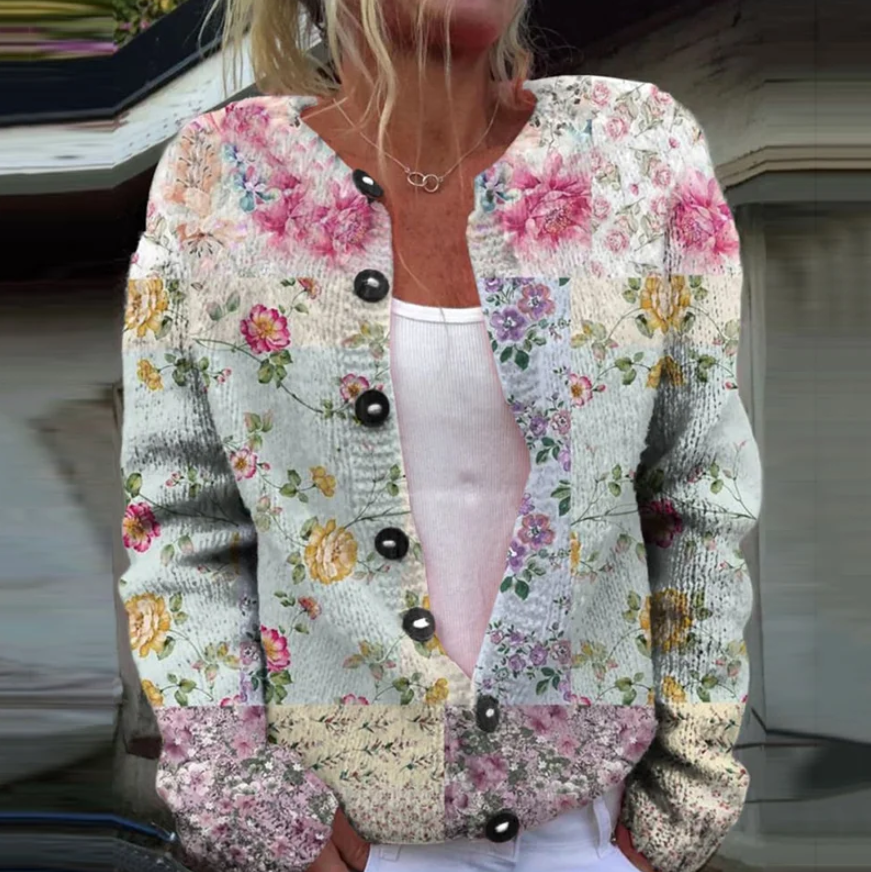 Lowri - Floral Print Cardigan