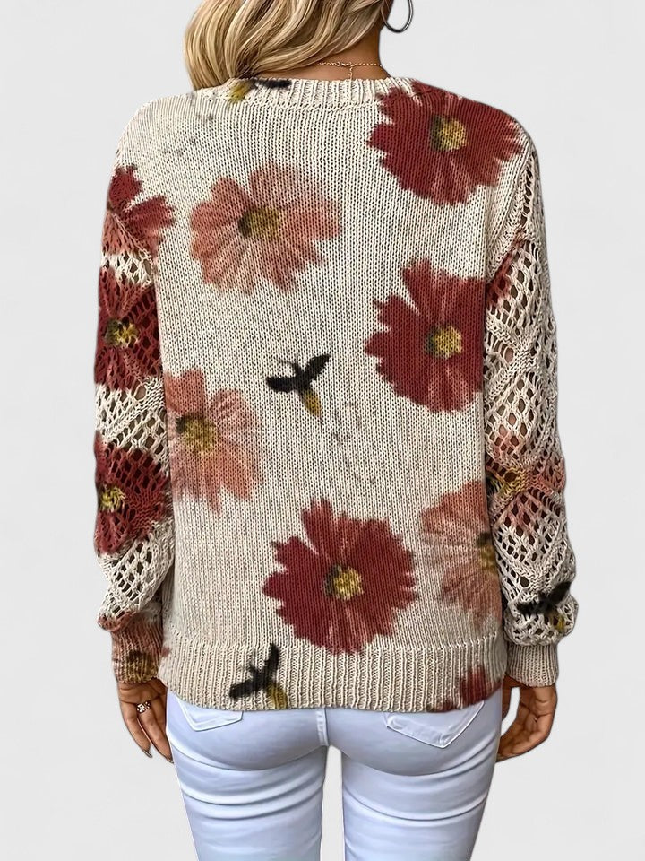 Sadie - ELEGANT SWEATER WITH FLORAL PATTERN
