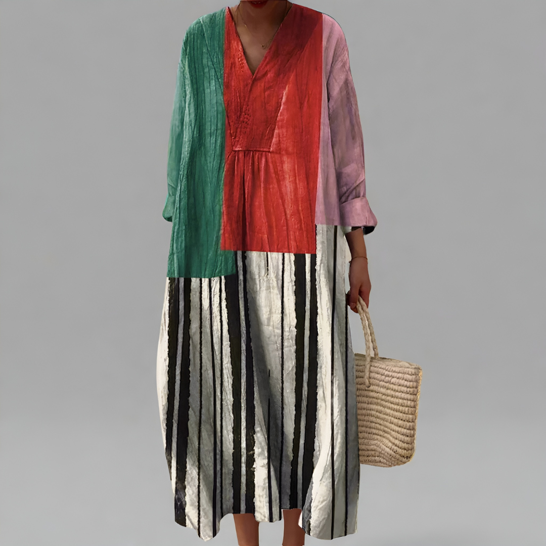 Jocelyn – Abstract Harmony Midi Dress for Women