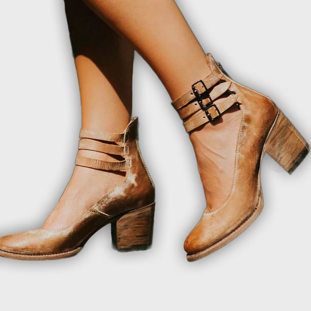 Ever - Women’s Round Toe Chunky Heels - Stylish Comfort for Every Occasion
