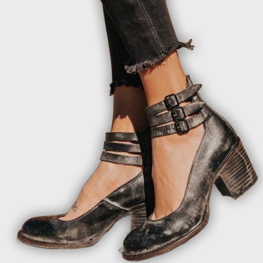 Ever - Women’s Round Toe Chunky Heels - Stylish Comfort for Every Occasion