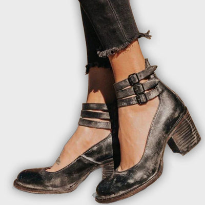 Ever - Women’s Round Toe Chunky Heels - Stylish Comfort for Every Occasion