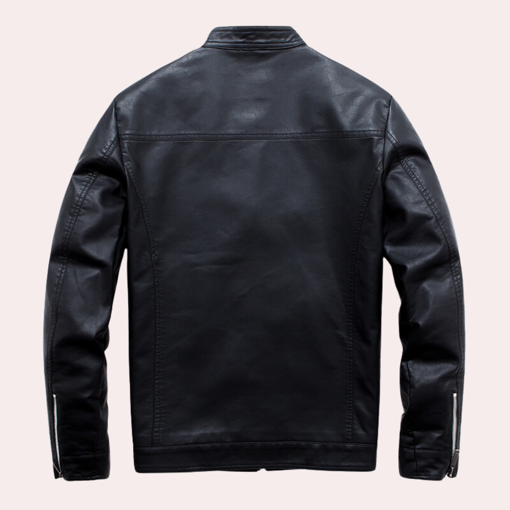 Magnus ™ - Sleek Leather Biker Jacket For Men