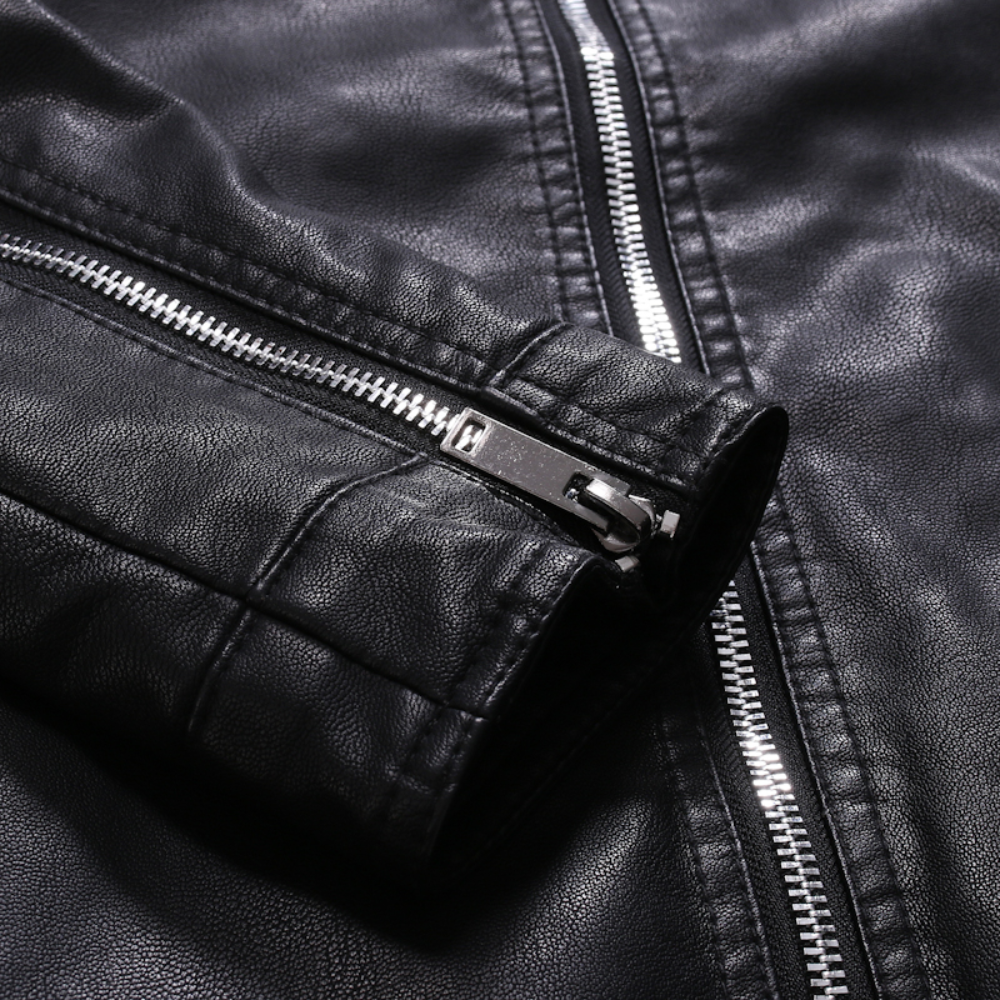 Magnus ™ - Sleek Leather Biker Jacket For Men