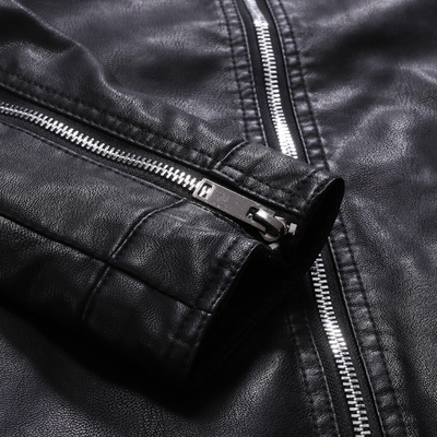 Magnus ™ - Sleek Leather Biker Jacket For Men