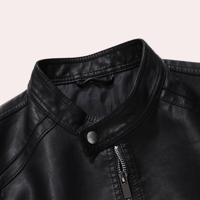 Magnus ™ - Sleek Leather Biker Jacket For Men