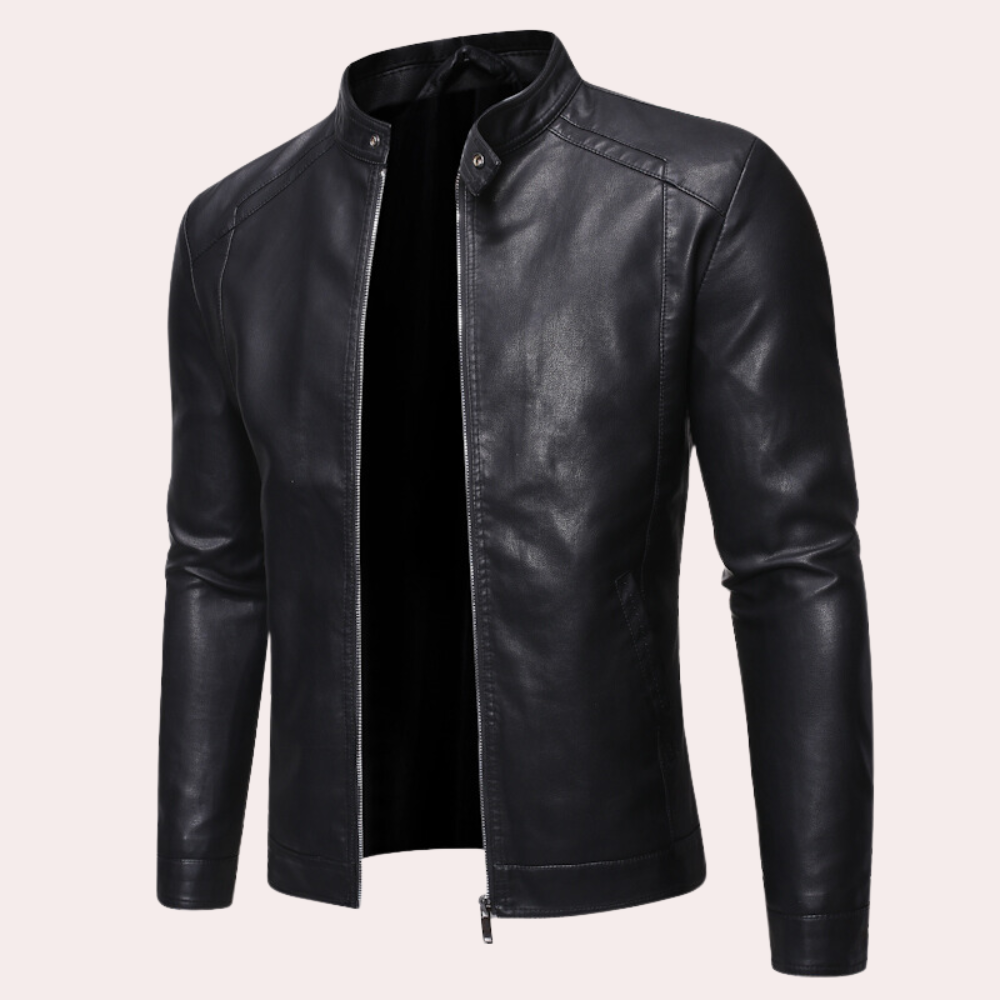 Magnus ™ - Sleek Leather Biker Jacket For Men